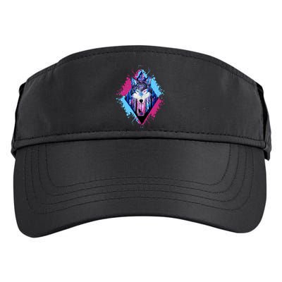 Colorful Wolf Painting Wolves Lover Adult Drive Performance Visor