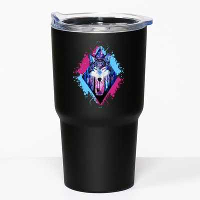 Colorful Wolf Painting Wolves Lover Tumbler
