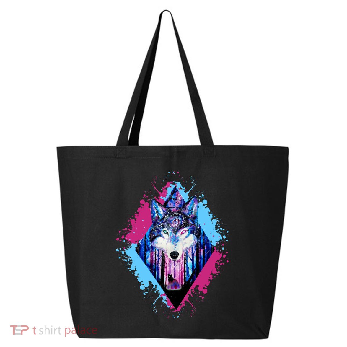 Colorful Wolf Painting Wolves Lover 25L Jumbo Tote