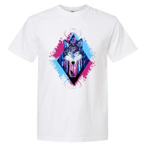 Colorful Wolf Painting Wolves Lover Garment-Dyed Heavyweight T-Shirt