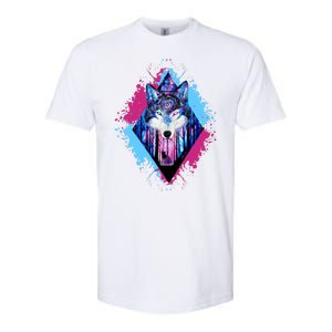 Colorful Wolf Painting Wolves Lover Softstyle CVC T-Shirt