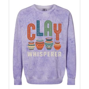 Clay Whisperer Pottery Ceramic Artist Colorblast Crewneck Sweatshirt