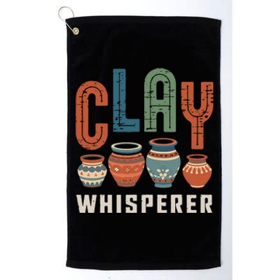 Clay Whisperer Pottery Ceramic Artist Platinum Collection Golf Towel