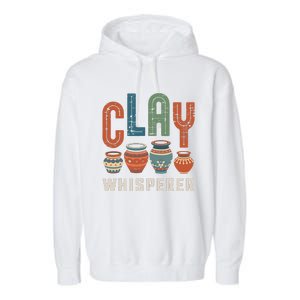 Clay Whisperer Pottery Ceramic Artist Garment-Dyed Fleece Hoodie