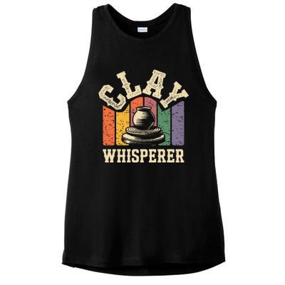 Clay Whisperer Pottery Ceramic Artist Ladies PosiCharge Tri-Blend Wicking Tank