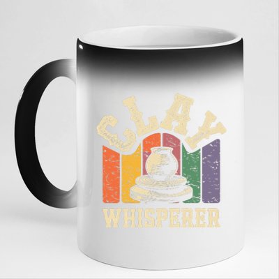 Clay Whisperer Pottery Ceramic Artist 11oz Black Color Changing Mug