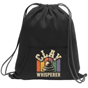 Clay Whisperer Pottery Ceramic Artist Sweatshirt Cinch Pack Bag