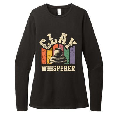 Clay Whisperer Pottery Ceramic Artist Womens CVC Long Sleeve Shirt