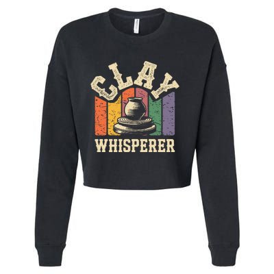 Clay Whisperer Pottery Ceramic Artist Cropped Pullover Crew