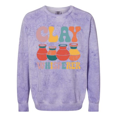 Clay Whisperer Pottery Ceramic Artist Colorblast Crewneck Sweatshirt