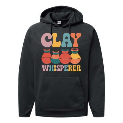 Clay Whisperer Pottery Ceramic Artist Performance Fleece Hoodie