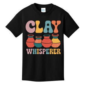 Clay Whisperer Pottery Ceramic Artist Kids T-Shirt