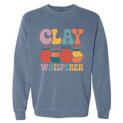 Clay Whisperer Pottery Ceramic Artist Garment-Dyed Sweatshirt