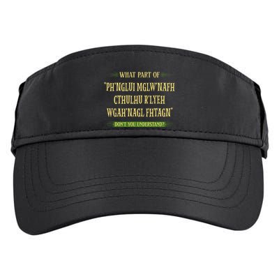 Cthulhu What Part Of Dont You Understand Cosmic Horror Adult Drive Performance Visor
