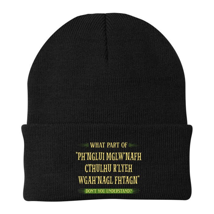 Cthulhu What Part Of Dont You Understand Cosmic Horror Beanie