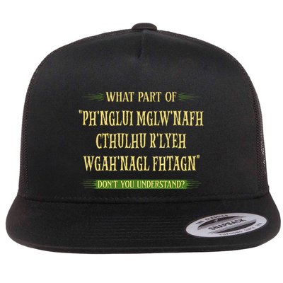 Cthulhu What Part Of Dont You Understand Cosmic Horror Flatbill Hat