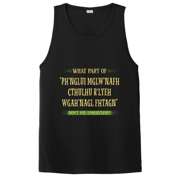 Cthulhu What Part Of Dont You Understand Cosmic Horror PosiCharge Competitor Tank