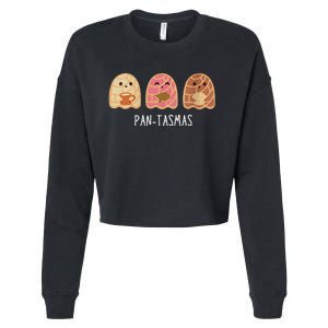 Cute Women Pantasmas Ghost Funny Spooky Conchas Mexican Ghost Cropped Pullover Crew