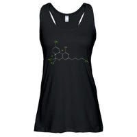 Cannabis Weed Pot Molecule Thc Marijuana Stoner Gift Ladies Essential Flowy Tank