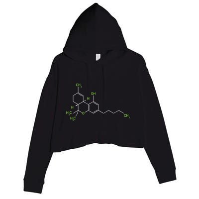 Cannabis Weed Pot Molecule Thc Marijuana Stoner Gift Crop Fleece Hoodie