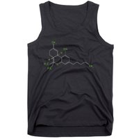 Cannabis Weed Pot Molecule Thc Marijuana Stoner Gift Tank Top