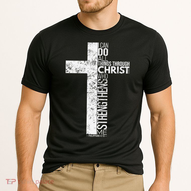Cross With Philippians 413 Christian Performance Shirt