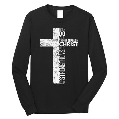 Cross With Philippians 413 Christian Long Sleeve Shirt