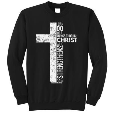 Cross With Philippians 413 Christian Sweatshirt