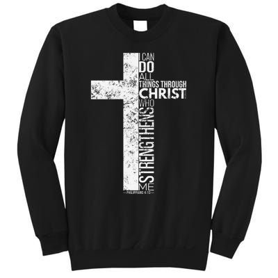 Cross With Philippians 413 Christian Sweatshirt