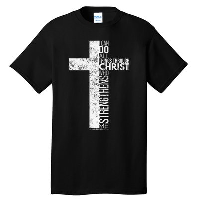 Cross With Philippians 413 Christian Tall T-Shirt