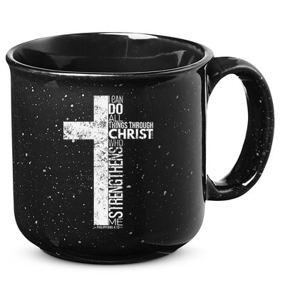 Cross With Philippians 413 Christian 15oz Campfire Ceramic Mug