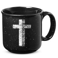 Cross With Philippians 413 Christian 15oz Campfire Ceramic Mug