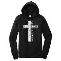 Cross With Philippians 413 Christian Women's Pullover Hoodie