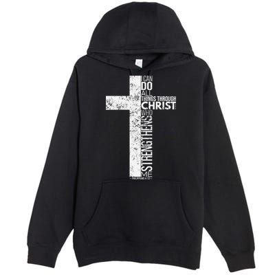 Cross With Philippians 413 Christian Premium Pullover Hoodie
