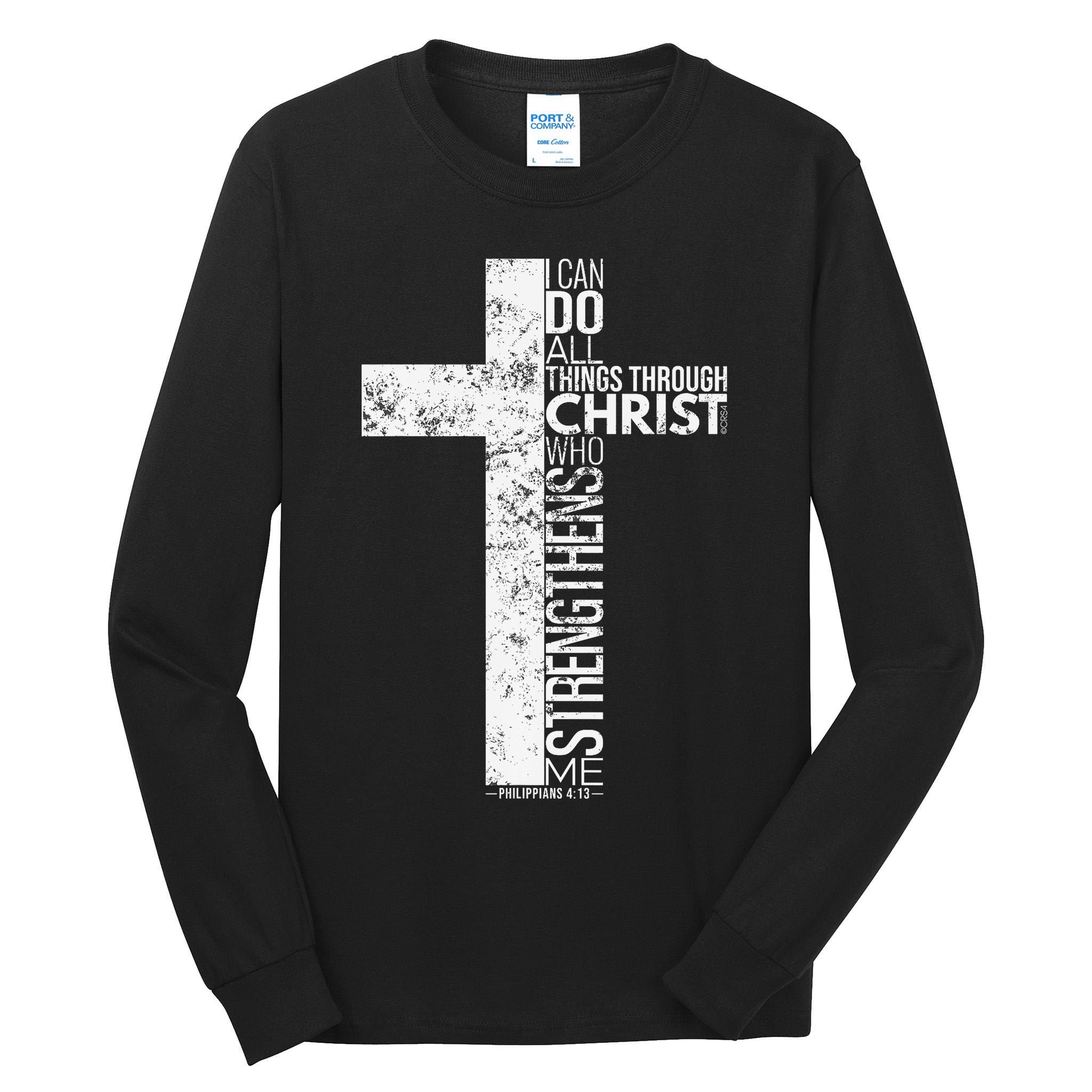 Cross With Philippians 413 Christian Tall Long Sleeve T-Shirt