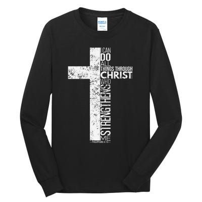 Cross With Philippians 413 Christian Tall Long Sleeve T-Shirt