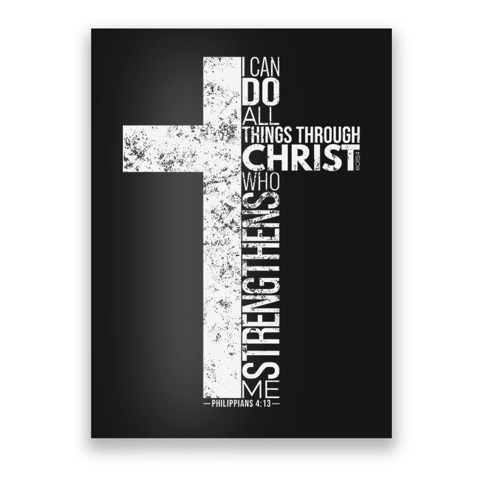 Cross With Philippians 413 Christian Poster