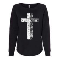 Cross With Philippians 413 Christian Womens California Wash Sweatshirt