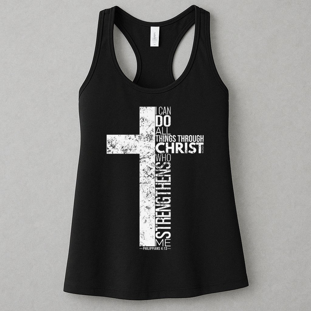 Cross With Philippians 413 Christian Womens Tank Top