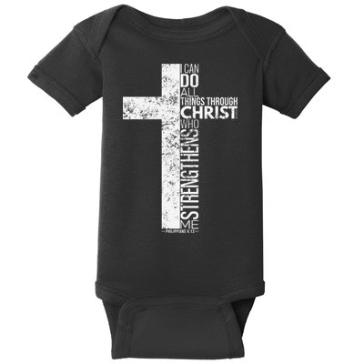 Cross With Philippians 413 Christian Baby Bodysuit