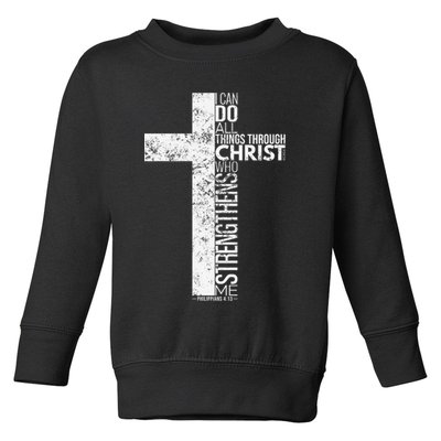 Cross With Philippians 413 Christian Toddler Sweatshirt