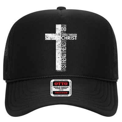 Cross With Philippians 413 Christian Trucker Hat