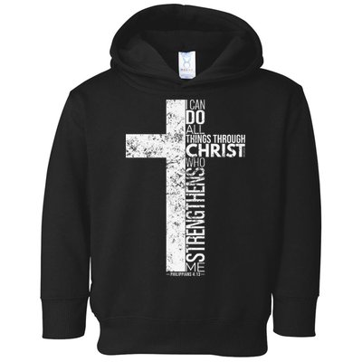 Cross With Philippians 413 Christian Toddler Hoodie