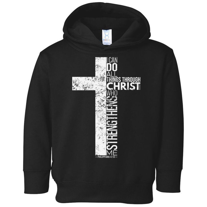 Cross With Philippians 413 Christian Toddler Hoodie