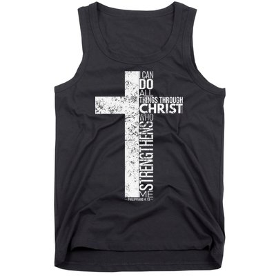 Cross With Philippians 413 Christian Tank Top