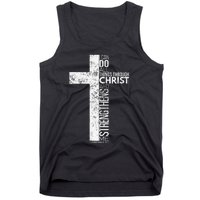 Cross With Philippians 413 Christian Tank Top