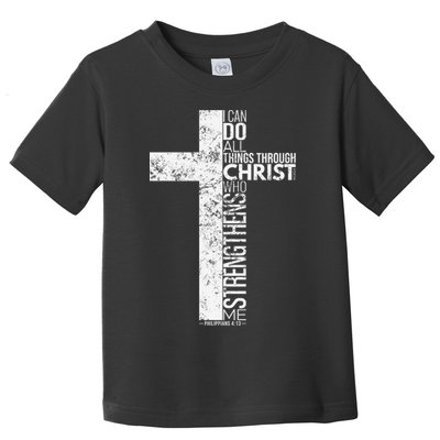 Cross With Philippians 413 Christian Toddler T-Shirt