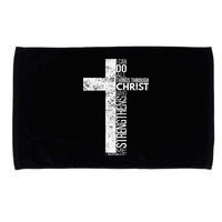 Cross With Philippians 413 Christian Microfiber Hand Towel