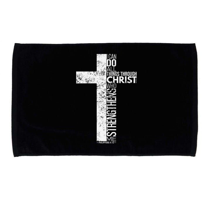 Cross With Philippians 413 Christian Microfiber Hand Towel