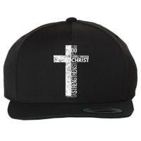 Cross With Philippians 413 Christian Wool Snapback Cap